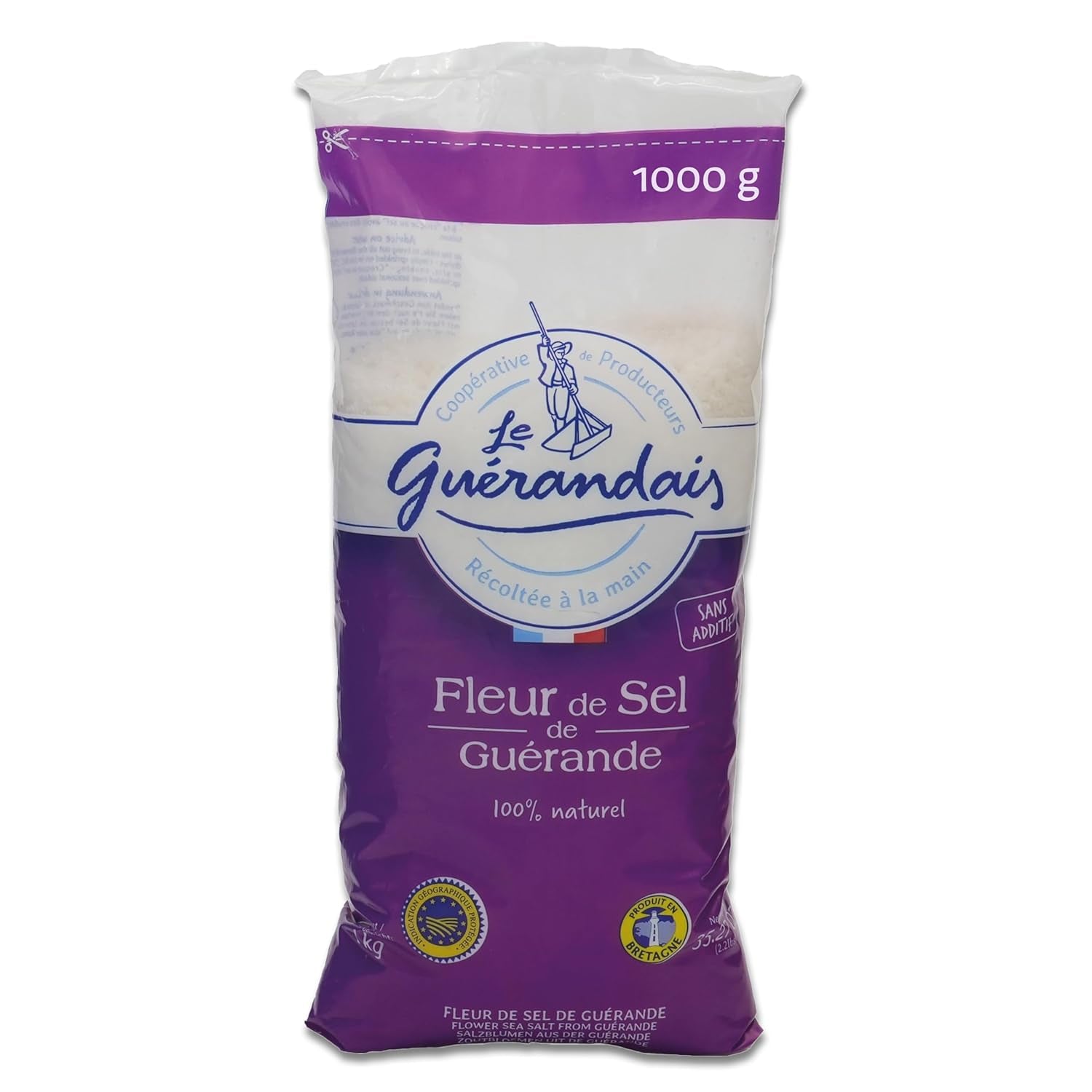 Handgeschöpftes Fleur de Sel, DE GUERANDE, dawka 125 g