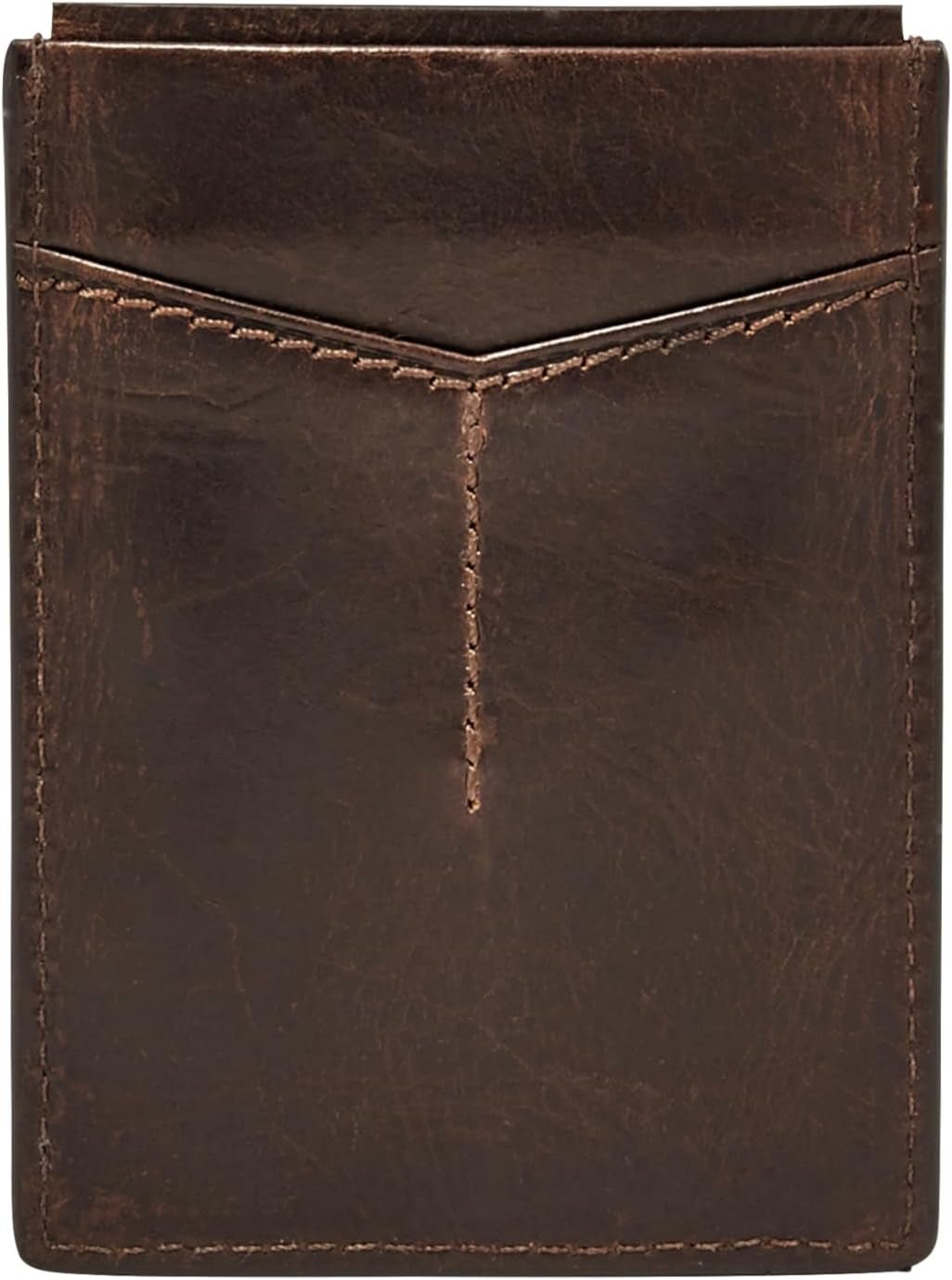 Fossil Bărbat Derrick piele RFID Blocare Magnetic Card Case Walletderrick Wallet Portofel Barbati Naty Shop Derrick maro închis