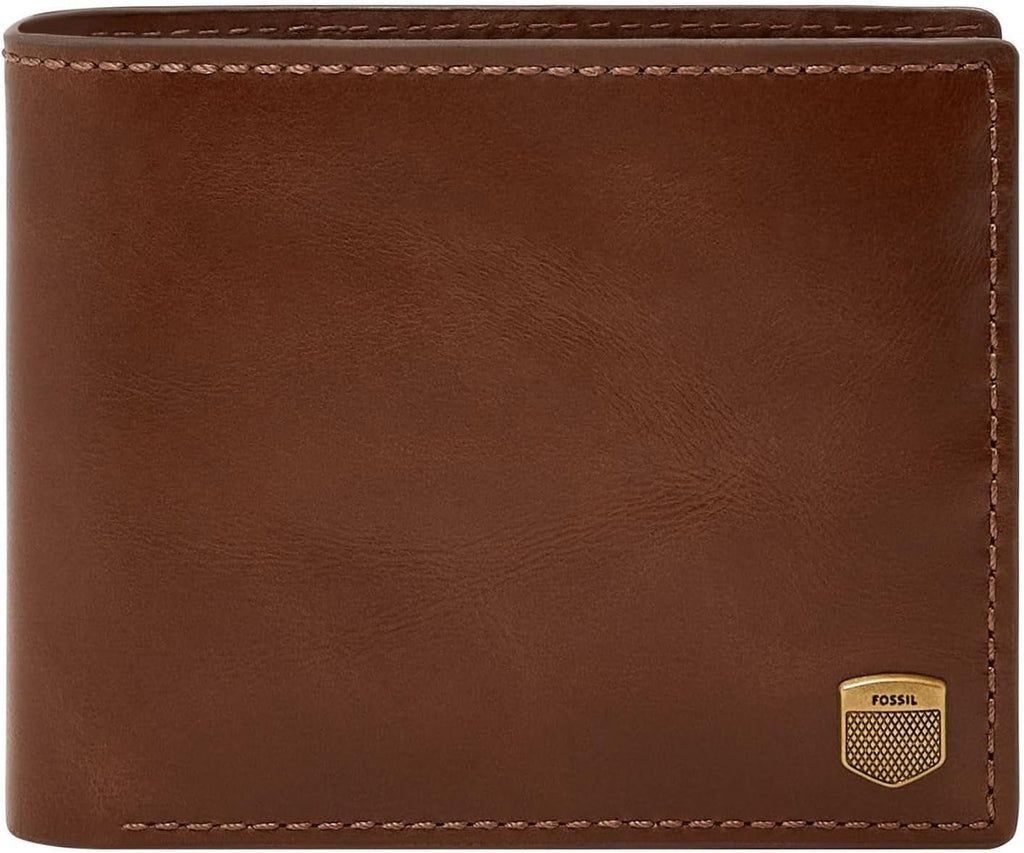 Fossil pentru bărbați Hayes Card Case Bifold Portofel Barbati Naty Shop Maro caramel