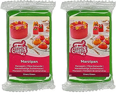 FunCakes pastă de zahăr cu migdale (marțipan olandez) Grass Green: Ușor de folosit și netedă, perfectă pentru decorarea prăjiturilor, halal, kosher și fără gluten, 250 g (pachet de 2) Pasta de zahar Naty Shop Iarbă verde 250 G (pachet de 2)