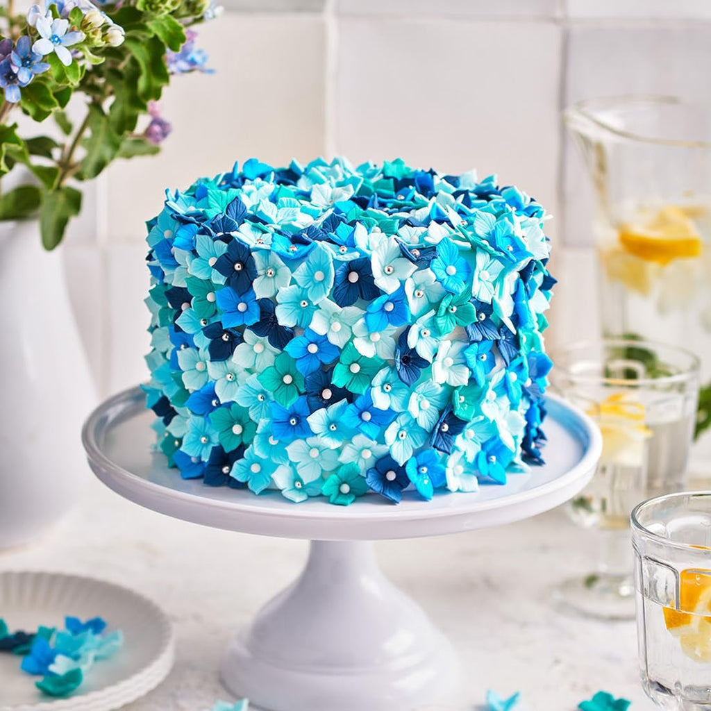 FunCakes Sea Blue fondant rulat: Ușor de utilizat, neted, flexibil, moale și pliabil, perfect pentru decorarea prăjiturilor, halal, kosher și fără gluten. 1 kg Pasta de zahar Naty Shop