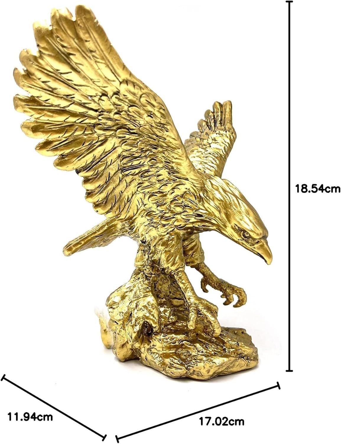Golden Eagle Resin Ornaments Statue, Golden Eagle Sculptura Modern Home Office Figurine Decor Desktop Decoration (Golden 1) Statuete si sculpturi Naty Shop