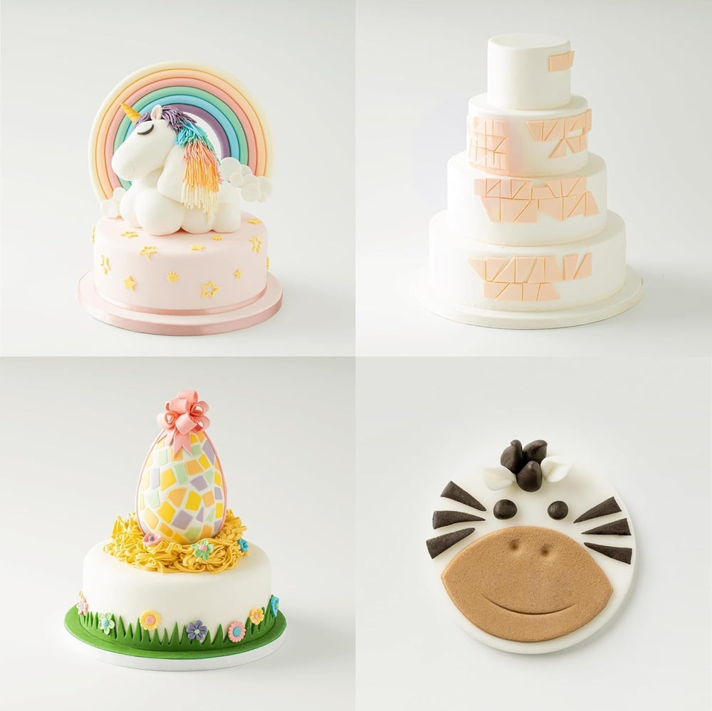 Massa Ticino Fondant White 2x 1kg - Pastă de zahăr premium pentru prăjituri decorative, fondant rulat - perfect pentru prăjituri, modelare și decorațiuni - fondant alb pentru brutari profesioniști și amatori Pasta de zahar Naty Shop