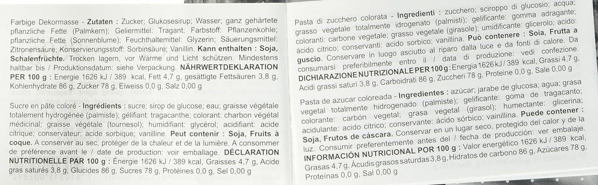 Massa Ticino roll, pasta de zahar, negru 250 g Pasta de zahar Naty Shop