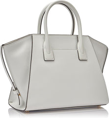 MICHAEL KORS Femeile Avril LG TZ Satchel Bag, Opticwhite Genti Femei Naty Shop