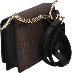 Michael Kors Women Sm Phn CHN Xbody Bag, Brown/Blk Genti Femei Naty Shop