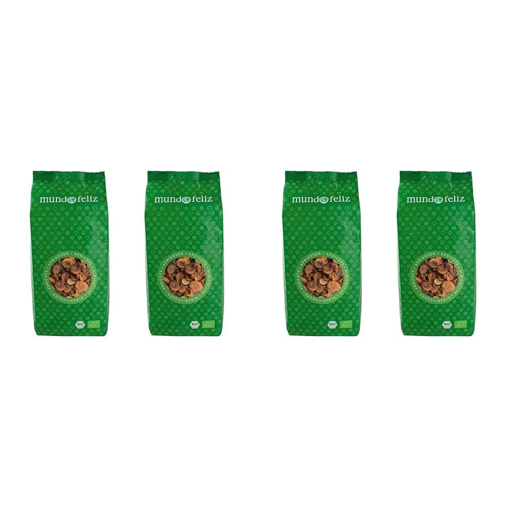 Mundo Feliz Caise uscate cu sâmburi din agricultura ecologică, 2 x 500 g Produse deshidratate Magazinul meu 500 G (pachet de 4)