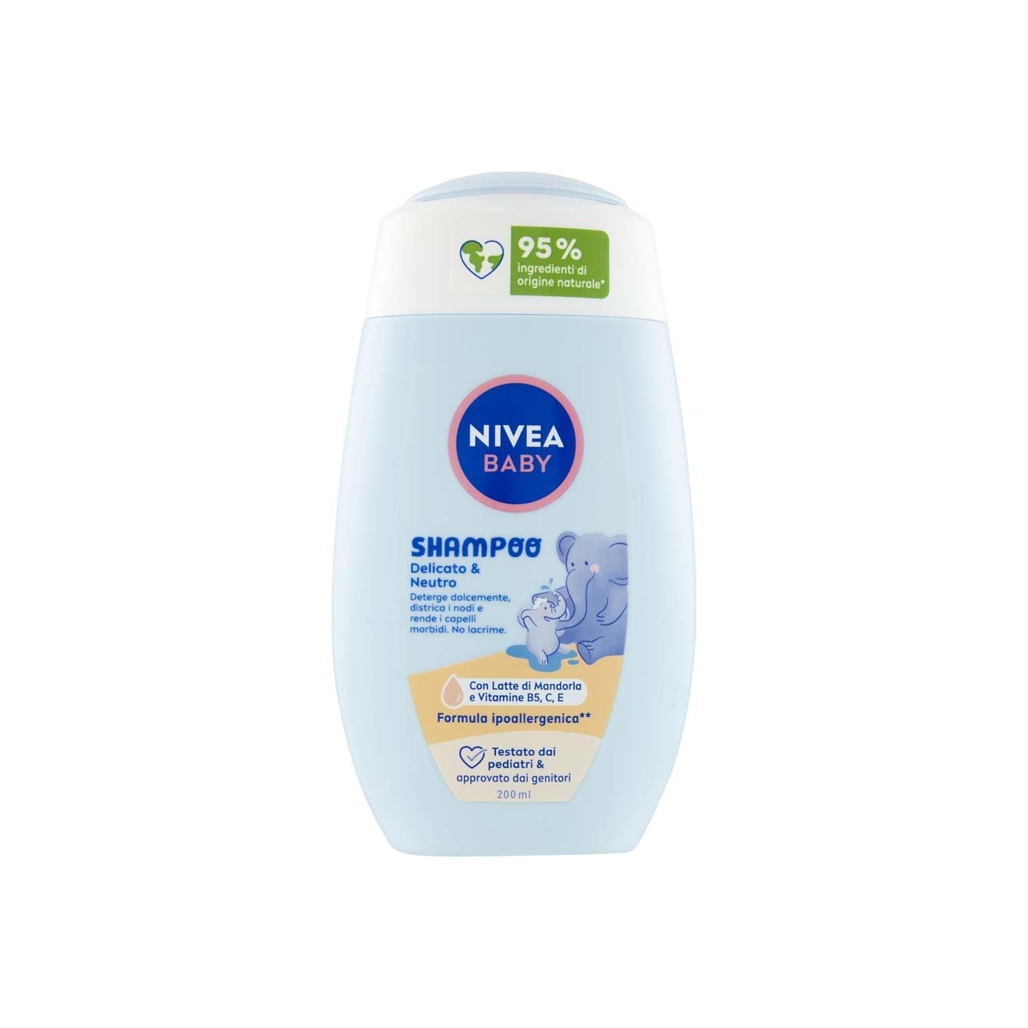 NIVEA BABY Gentle & Neutral Shampoo 200 ml - Cu protecție împotriva lacrimilor, fără sulfați, pentru un păr moale și fără încurcături Copii - Baie si Skincare Naty Shop Titlu implicit