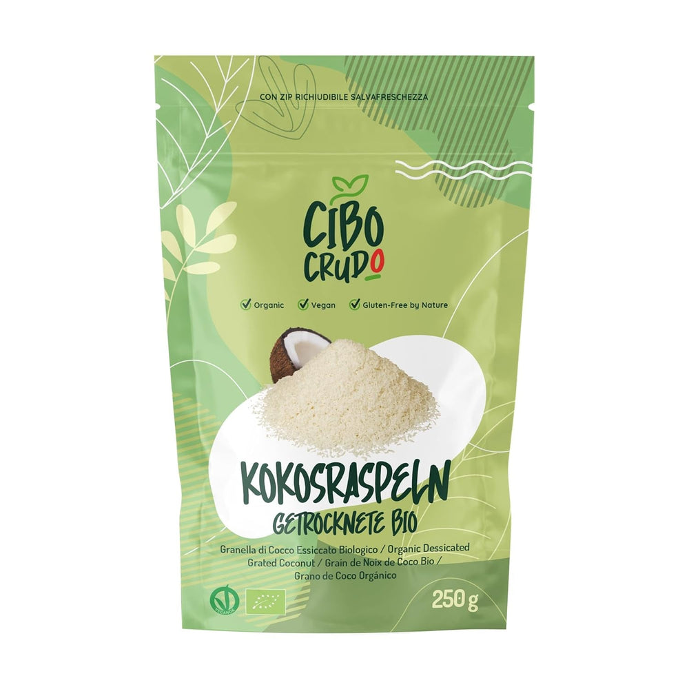 Nucă de cocos ecologică mărunțită - 200g. Cipuri de nucă de cocos deshidratată Neîndulcite și uscate. Fulgi de nucă de cocos. Cipuri de nucă de cocos uscate la soare. Excelente ca gustare și pentru rețete dulci Produse deshidratate Naty Shop 250 G (1 pachet) Nucă de cocos rasă
