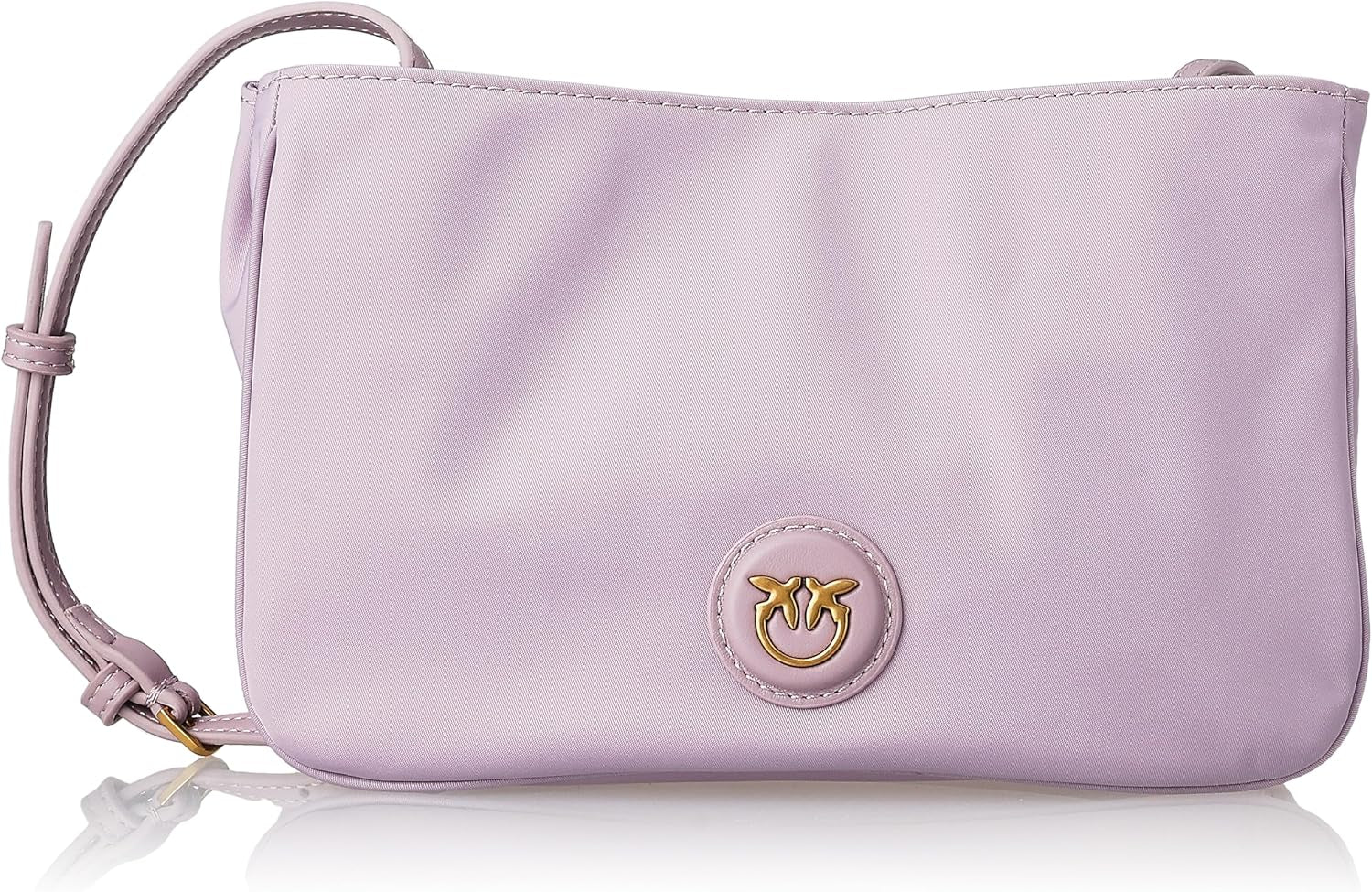 Pinko Ladies Recycled Gate Flat HORIZONTAL REPEATED Genti Femei Naty Shop Y48Q_Tulipano Viola-Antque Gold