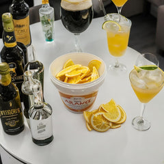 Portocale proaspete liofilizate în jumătăți de felii - portocale reci deshidratate pentru cocktailuri profesionale fructe proaspete liofilizate fructe uscate pentru cocktailuri -1 litru pachet aprox. 70 Produse deshidratate Naty Shop