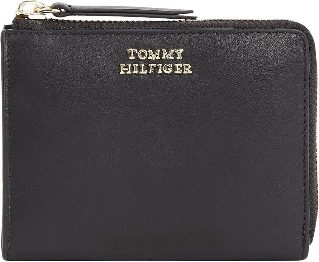 Portofel de damă Tommy Hilfiger HILFIGER LEATHER MED ZA, negru (Black), OS Portofel Femei Naty Shop Titlu implicit