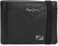 Portofel jachetă Pepe Jeans cu curea elastică, mărime unică Portofel Barbati Naty Shop Negru