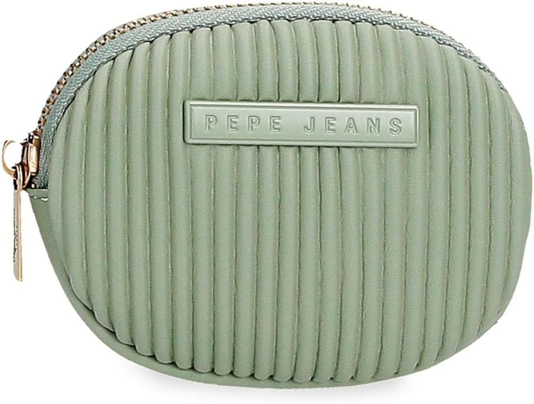 Portofel Pepe Jeans Aurora trei compartimente negru 17.5 x 9.5 x 2 cm piele artificială Portofel Femei Naty Shop Verde Geantă mică