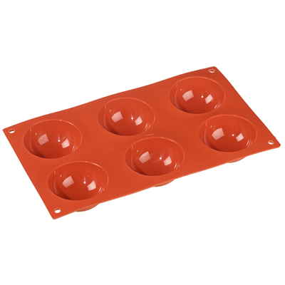 Forma Półkule silikonowe 79 x 29 x 30 mm, 6 wgłębień