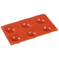 Forma Półkule silikonowe 79 x 29 x 30 mm, 6 wgłębień