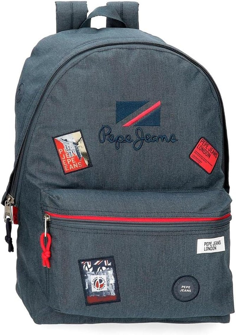 Rucsac școlar Pepe Jeans Kay cu două compartimente Albastru 30x40x13 cm Poliester 15,6L Rucsacuri si ghiozdane premium Naty Shop Rucksack 44