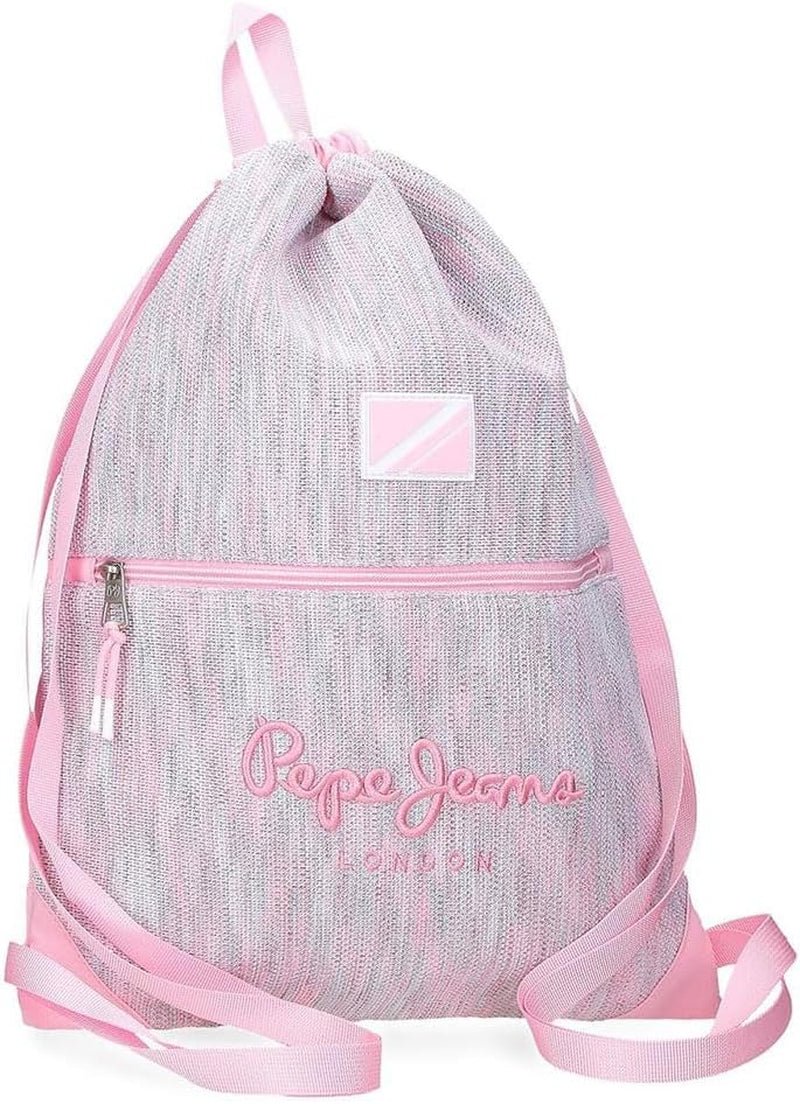 Rucsac școlar Pepe Jeans Miri, roz, 31 x 44 x 17.5 cm, poliester, 22.79 l, roz, rucsac școlar Rucsacuri si ghiozdane premium Naty Shop Sack-Rucksack
