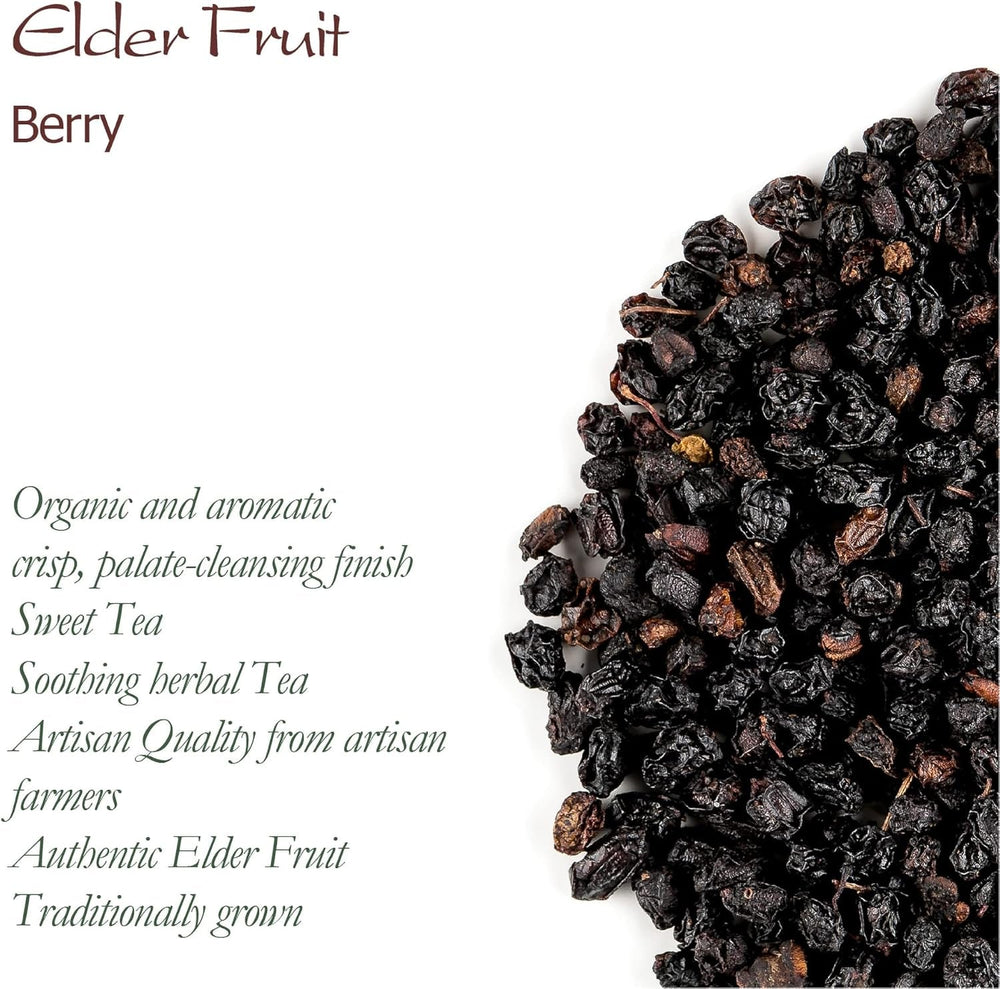 Sambuca neagră organică de soc - fructe de sambucus întregi - fructe de soc Produse deshidratate Naty Shop