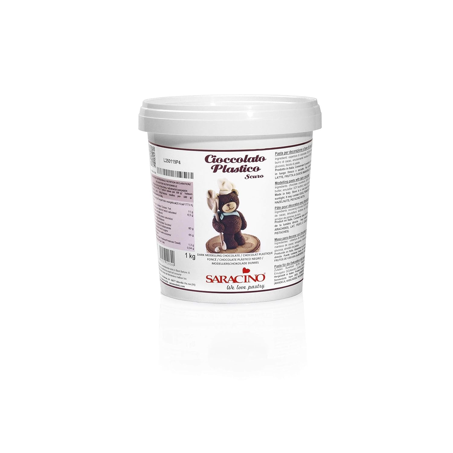 Saracino Ciocolată albă pentru modelare Pentru decorare și modelare 1 Kg Made In Italy Pasta de zahar Naty Shop Maro