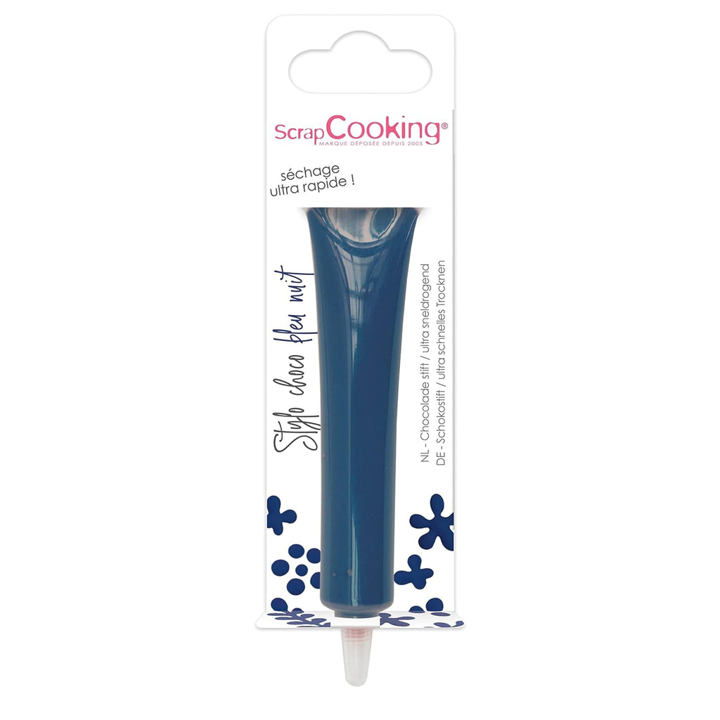 ScrapCooking - colorant alimentar, diverse culori, la tub pentru scriere, 25 grame Pasta de zahar Naty Shop Albastru de noapte Mic