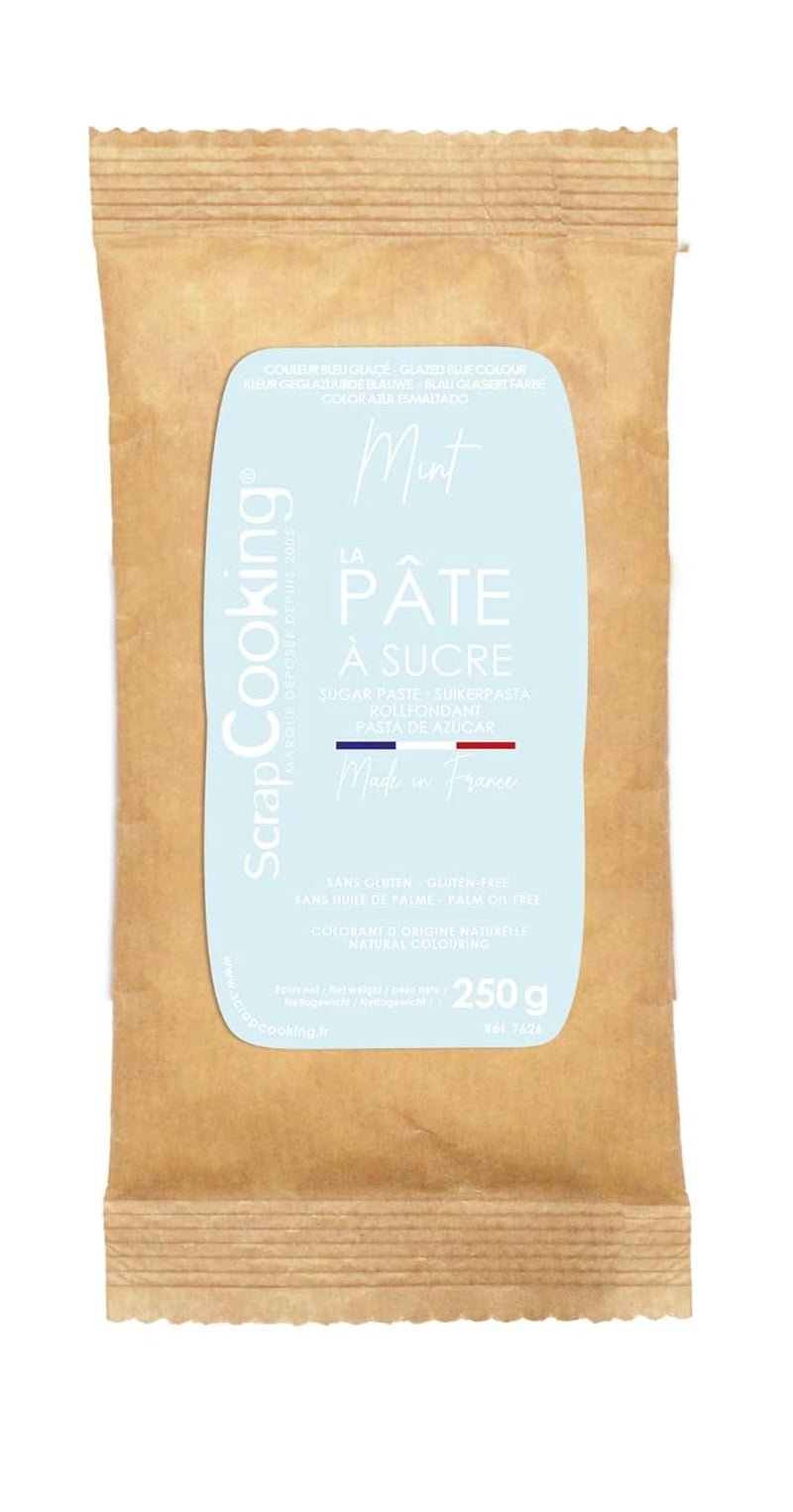 ScrapCooking - Pâte Ã Sucre Vert Sauge 250g - Colourant d'Origine Naturelle - Sans Gluten, Sans Huile de Palme - Pour Gâteaux, Pâtisseries Anniversaire - Vert Pastel - Fabriquée en France - 7621 Pasta de zahar Naty Shop Albastru pastel