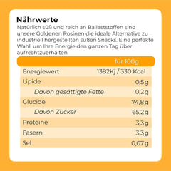 Stafide de aur | Stafide de aur uscate 1 kg | Fără zahăr | Stafide de aur mari | Fără OMG | Originar din Africa de Sud | Bogat în fibre | Produse deshidratate Naty Shop