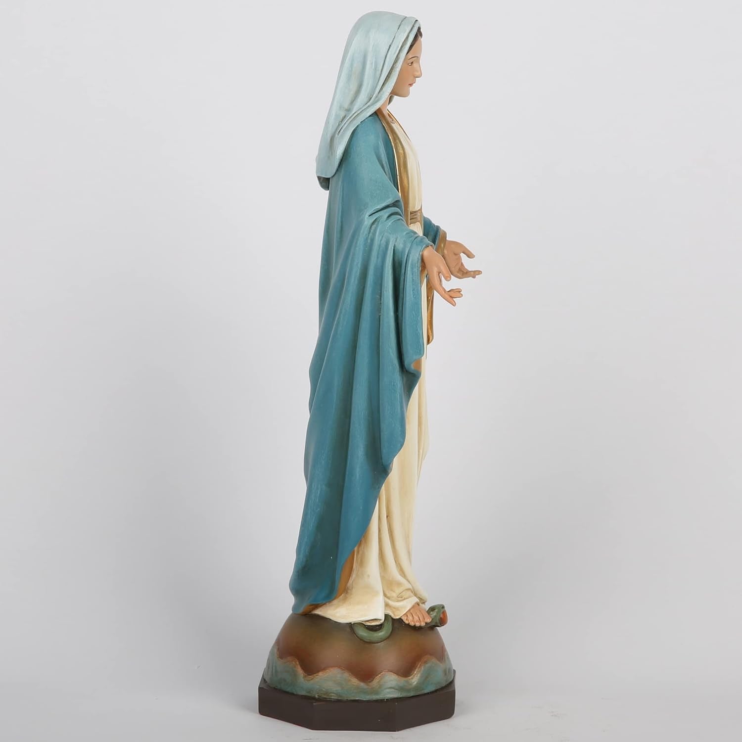 Statuie catolică BC a Doamnei noastre de Grație, figura Fecioarei Maria pentru altar, cadou religios pentru mamă, decorațiuni catolice pentru casă, 34,3 cm înălțime, pictată manual de Buildclassic (elegant) Statuete si sculpturi Naty Shop