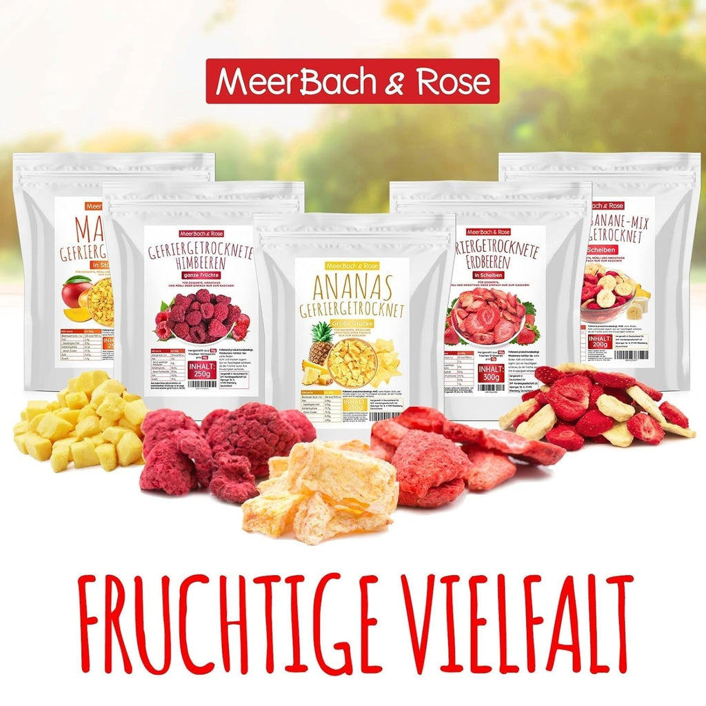 Strawberry-banana mix 200g - căpșuni liofilizate și banane liofilizate ca o gustare delicioasă într-o pungă Produse deshidratate Naty Shop