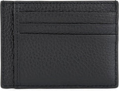 Suport de card BOSS Crosstown S card N pentru bărbați din piele italiană cu logo argintiu Portofel Barbati Naty Shop