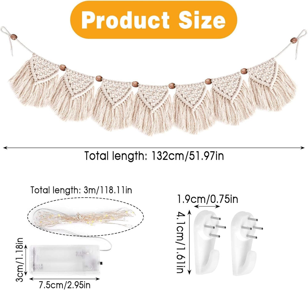 Tapiserie decorare tesute manual franjuri ghirlanda led Casa - Accesorii si Decoratiuni Naty Shop