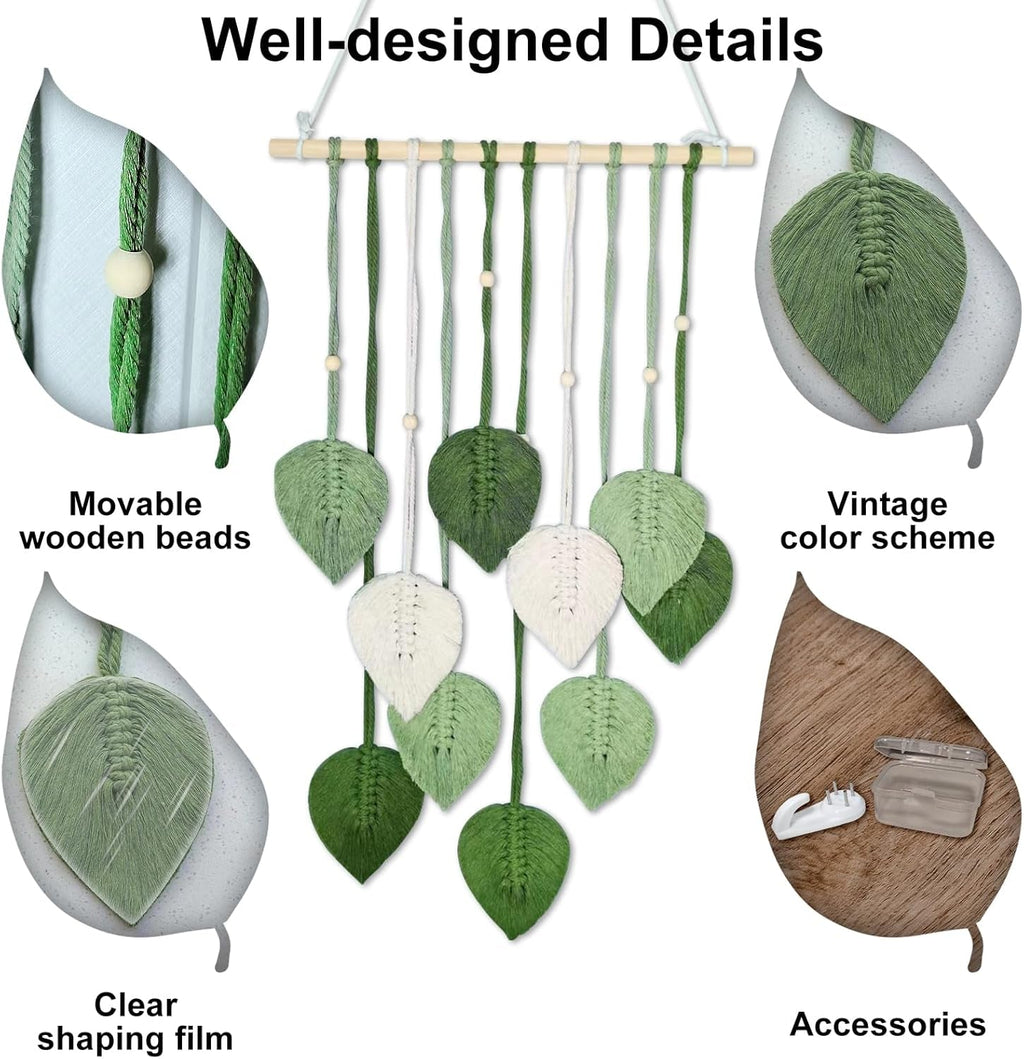 Tapiserie frunze handmade carlig camera Casa - Accesorii si Decoratiuni Naty Shop