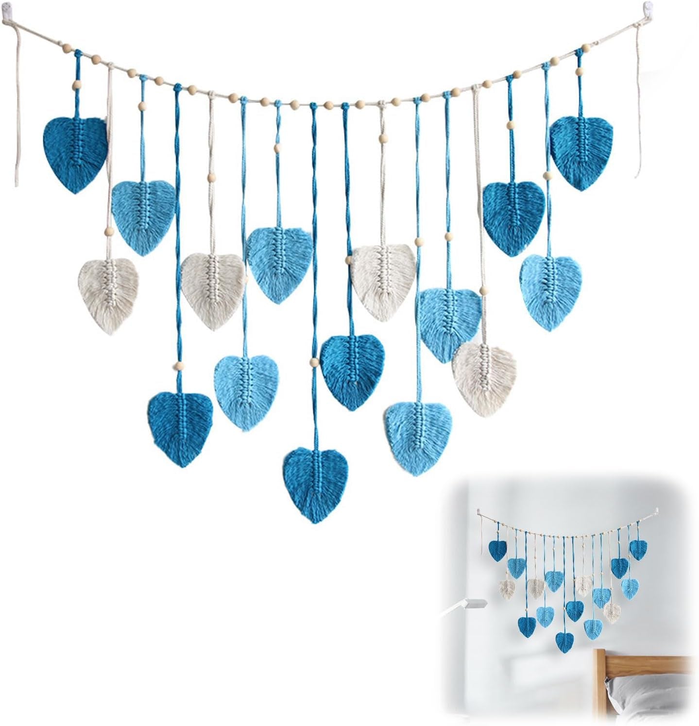 Tapiserie frunze mare tesute femei camera pepiniera Casa - Accesorii si Decoratiuni Naty Shop Albastru