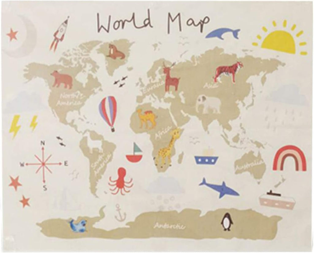 Tapiserie haokaini harta lumii patura copil fotografie Casa - Accesorii si Decoratiuni Naty Shop Default Title