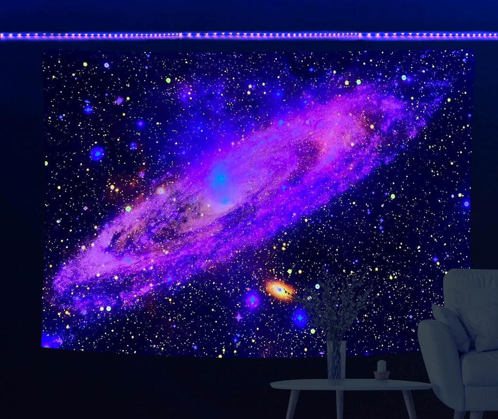 Tapiserie holavida galaxie fluorescent cer instelat abstract estetic Casa - Accesorii si Decoratiuni Naty Shop