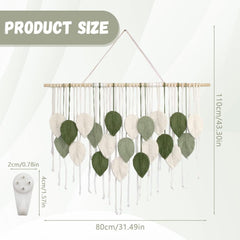 Tapiserie mare art woven handmade tassel leaf Casa - Accesorii si Decoratiuni Naty Shop