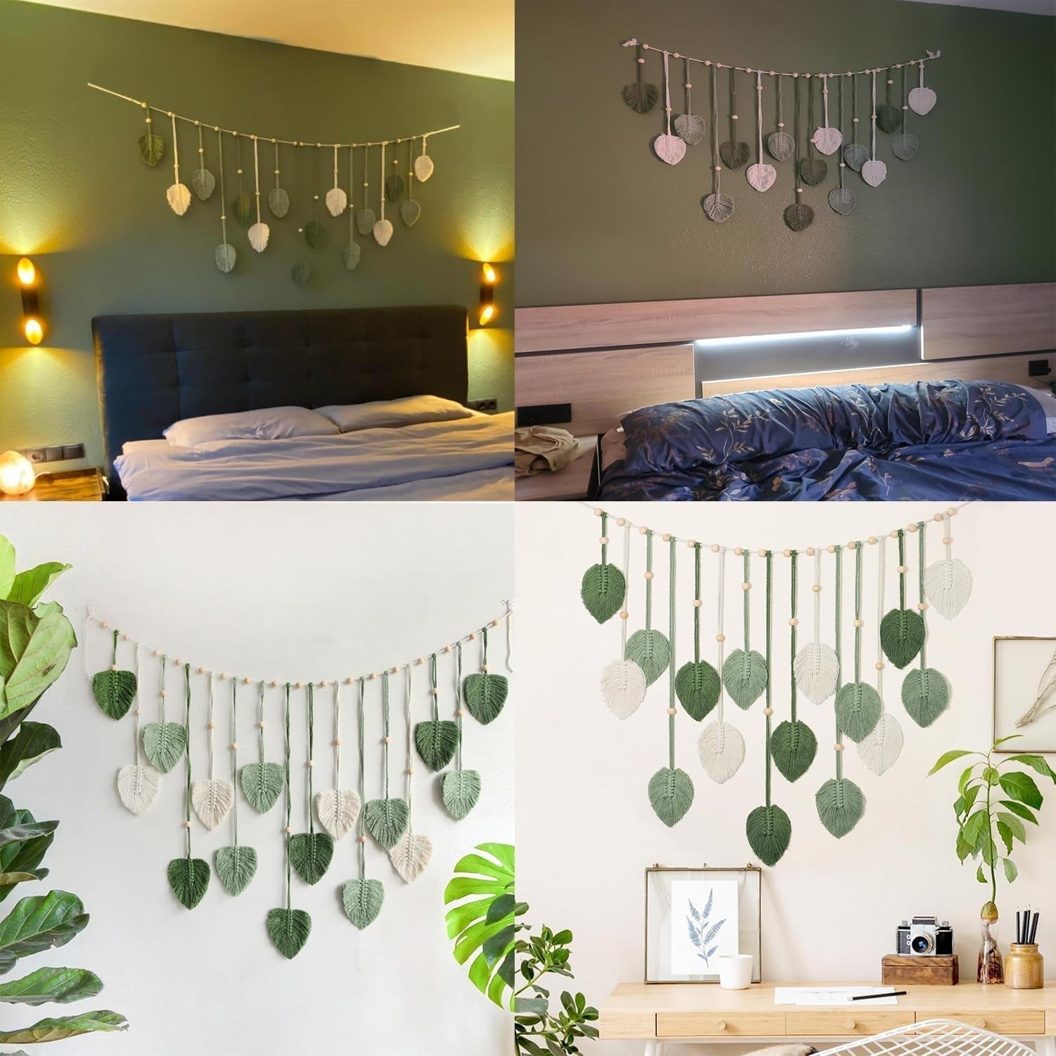 Tapiserie suspensie decoratie frunze tesute Casa - Accesorii si Decoratiuni Naty Shop