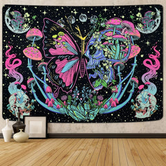 Tapiserie yrendenge tapiterie fluorescenta fluturi faza Casa - Accesorii si Decoratiuni Naty Shop