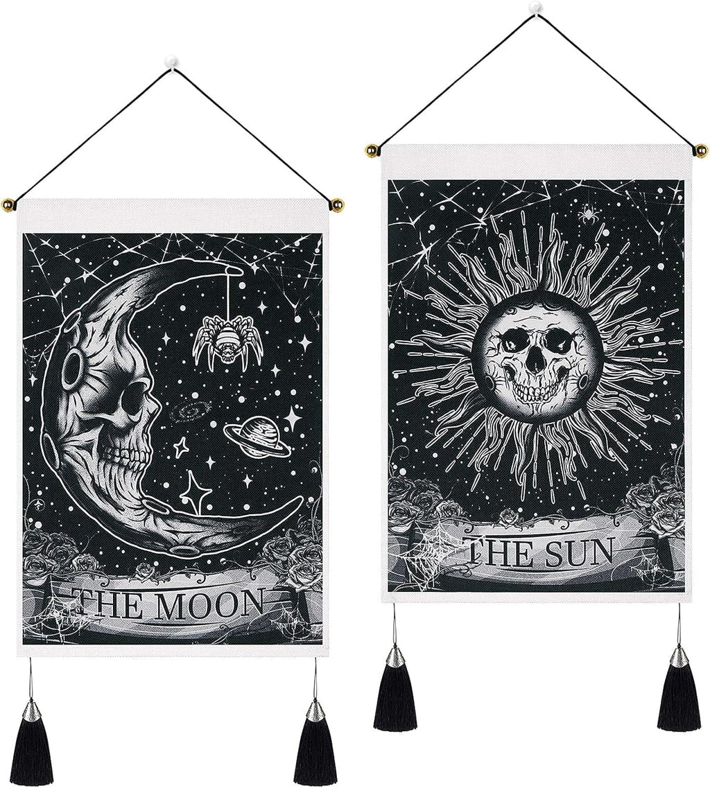 Tapiserie yugarlibi 2pcs tapiserii mici hanging luna soarele Casa - Accesorii si Decoratiuni Naty Shop Gotic 35X50 Cm