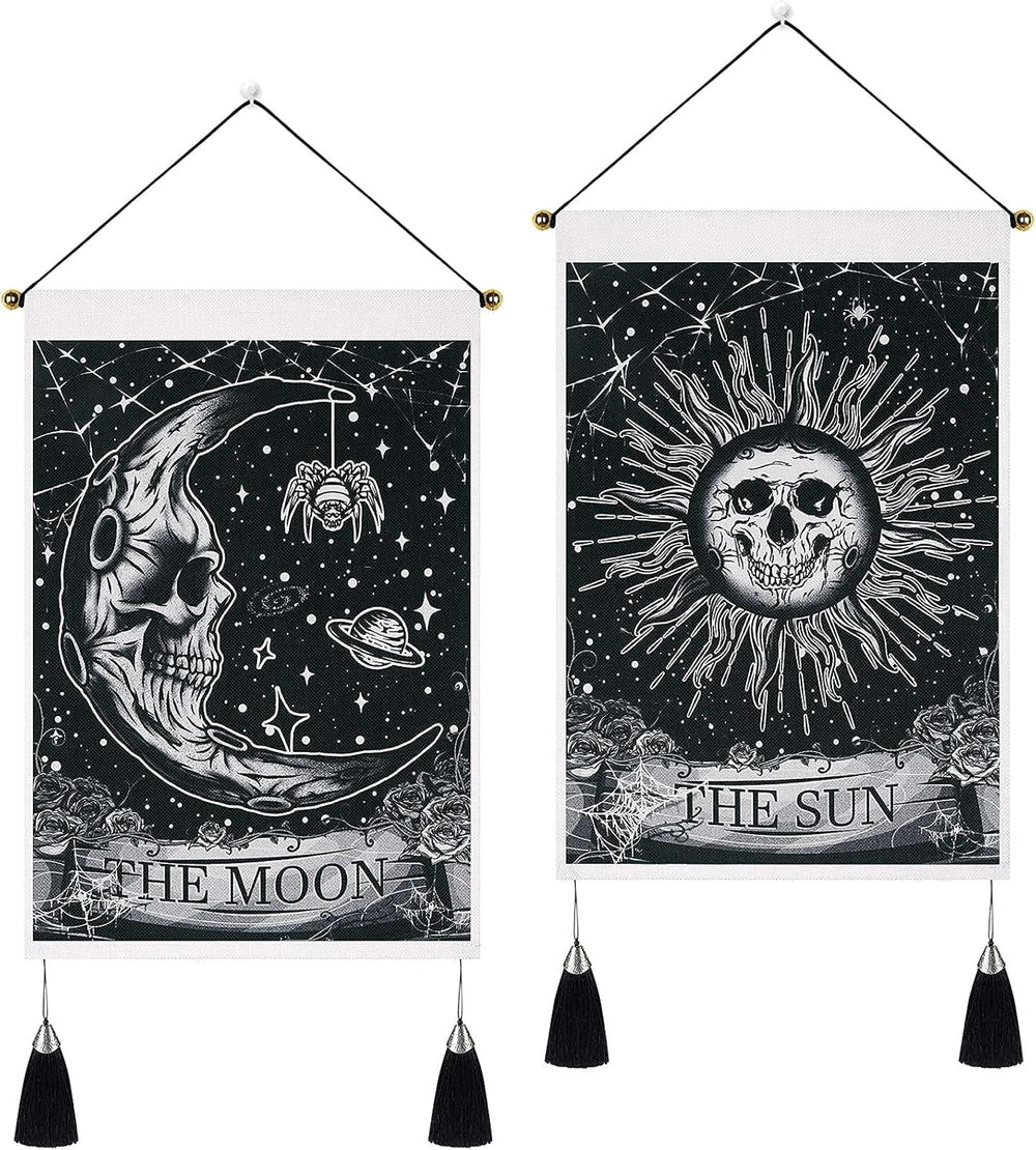 Tapiserie yugarlibi 2pcs tapiserii mici hanging luna soarele Casa - Accesorii si Decoratiuni Naty Shop Gotic 35X50 Cm
