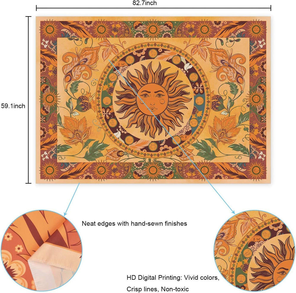 Tapiserie yugarlibi burning sun spring flowers vintage wall Casa - Accesorii si Decoratiuni Naty Shop