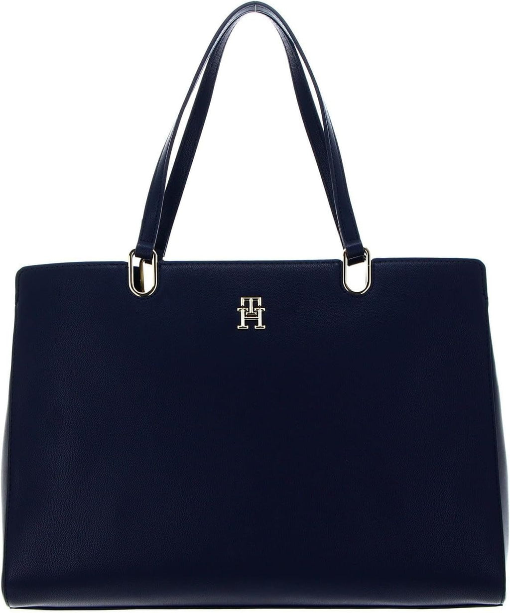 Tommy Hilfiger geantă de damă TH Timeless Satchel cu buzunare interioare, albastru (Space Blue), mărime unică Genti Femei Naty Shop Titlu implicit