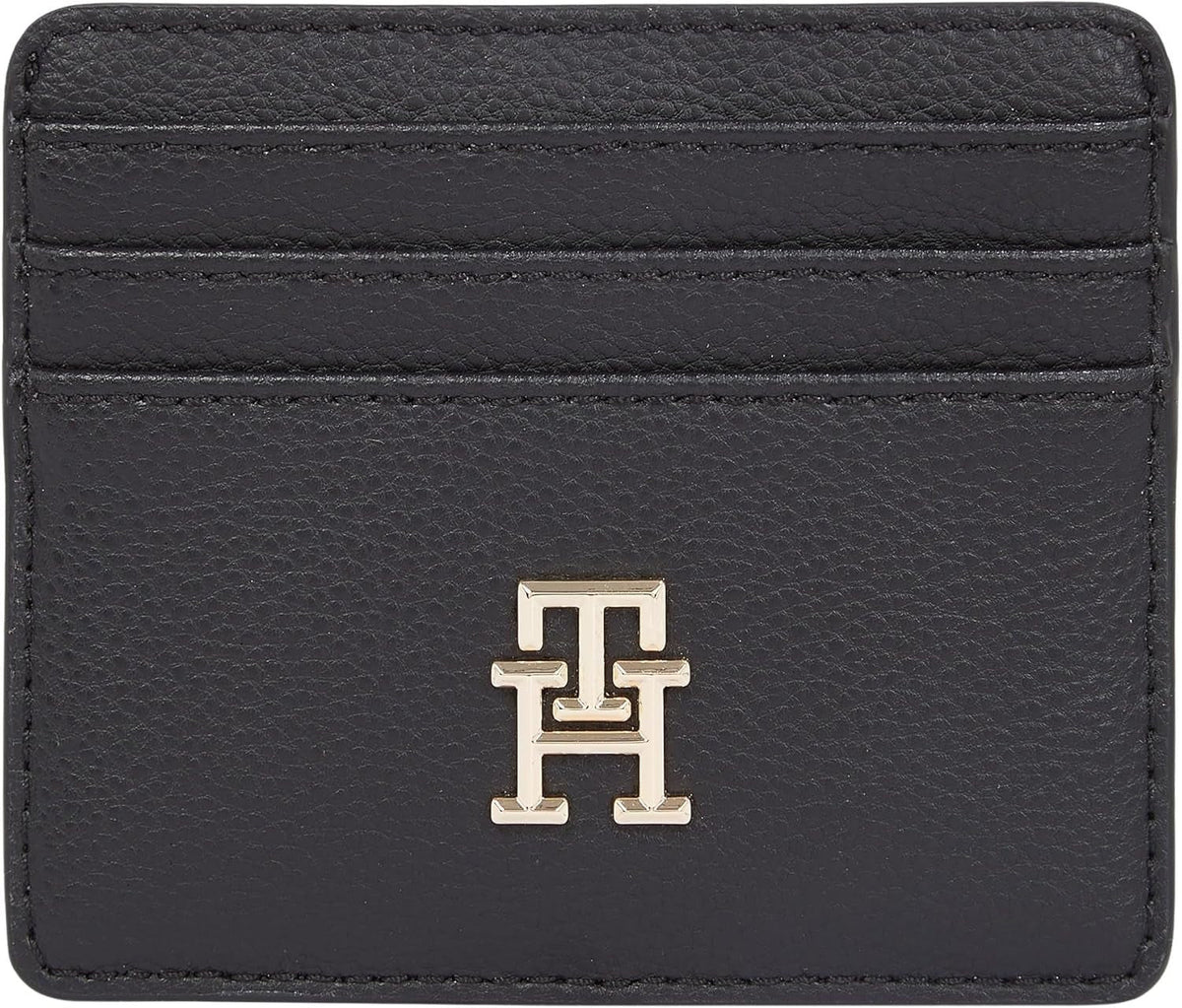 Tommy Hilfiger ladies card holder Soft Logotape Small, negru, o mărime Portofel Femei Naty Shop Titlu implicit