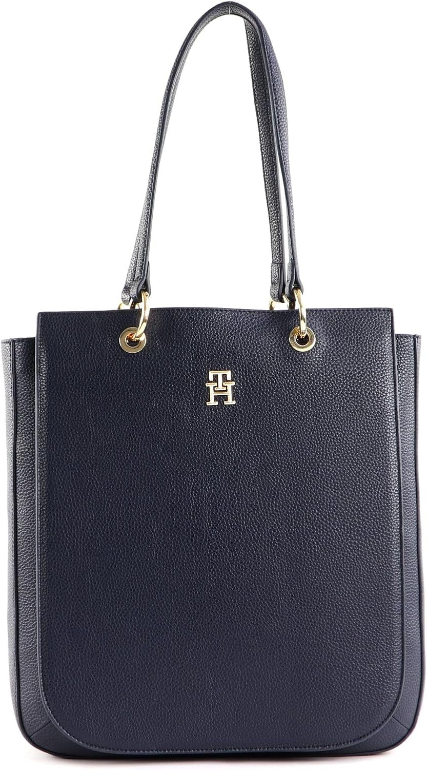 Tommy Hilfiger Th Emblem Ns Work Tote Aw0aw14498 Tote Bag Genti Femei Naty Shop Albastru (Space Blue)