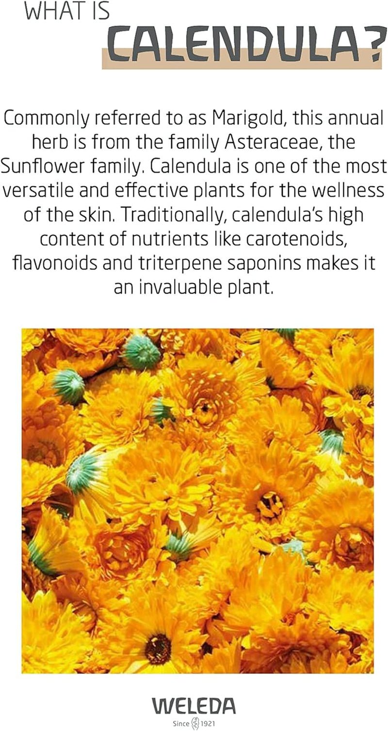 WELEDA Organic Baby Calendula Care Cream Body & Face 75ml - Cremă de față / cremă de piele pentru cosmetice naturale cu ulei de susan și lanolină pentru îngrijirea pielii uscate. Cremă hidratantă de îngrijire pentru bebeluși și copii Copii - Baie si Skincare Naty Shop