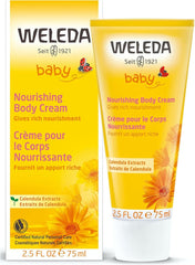WELEDA Organic Baby Calendula Care Cream Body & Face 75ml - Cremă de față / cremă de piele pentru cosmetice naturale cu ulei de susan și lanolină pentru îngrijirea pielii uscate. Cremă hidratantă de îngrijire pentru bebeluși și copii Copii - Baie si Skincare Naty Shop